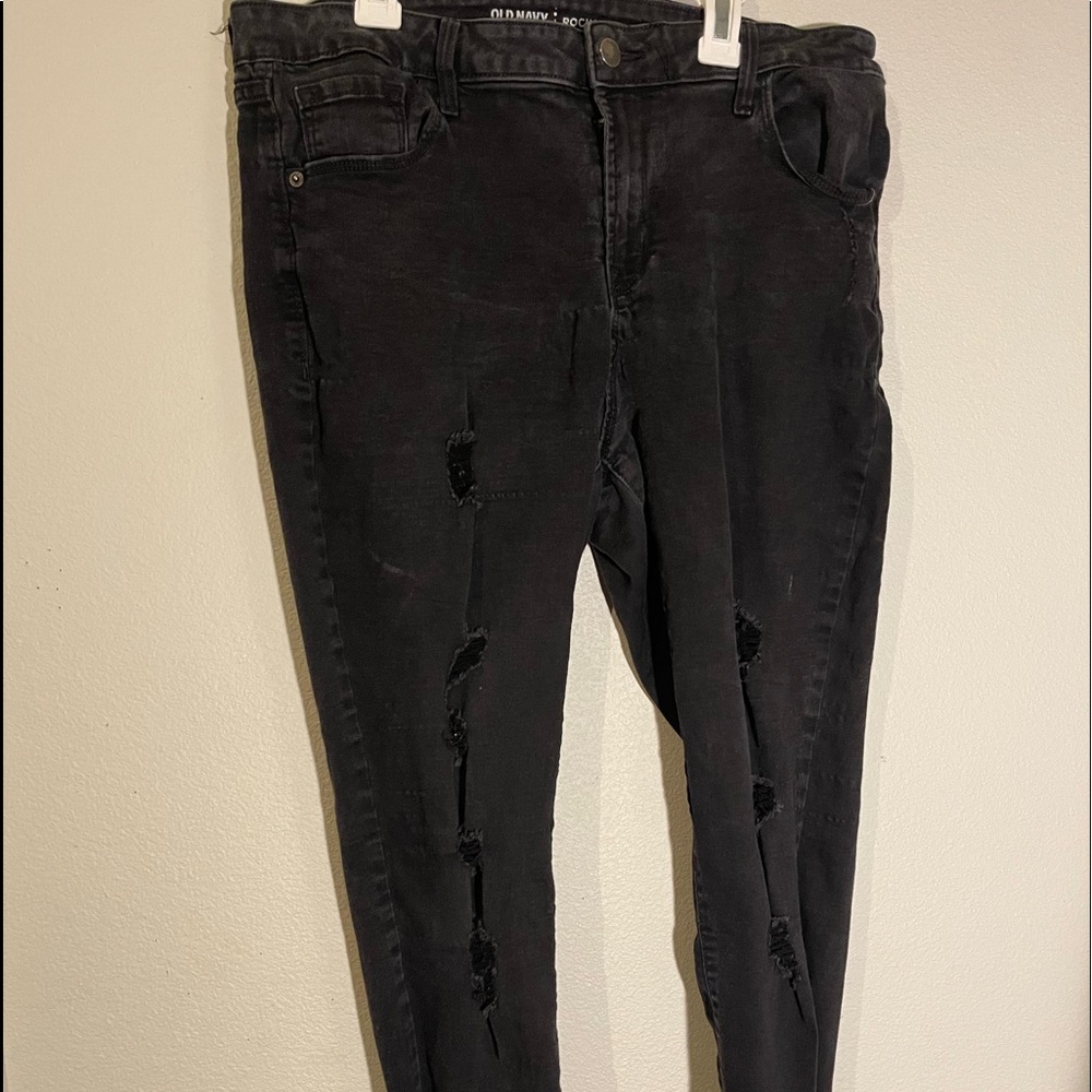 Old Navy Black ripped jeans
